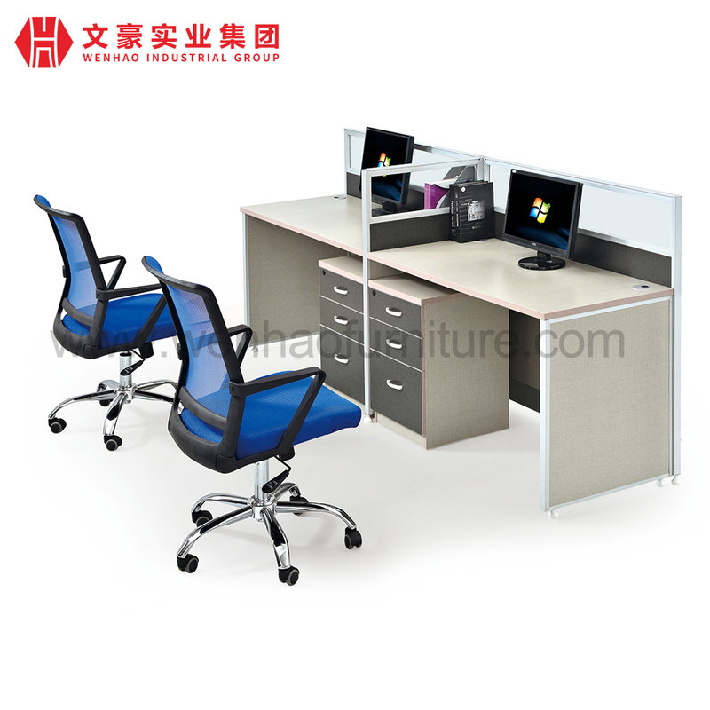 Poste de travail professionnel, mobilier de bureau moderne, poste de travail pour 4 personnes
