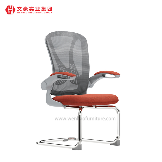 Chaises tapissées par orange de salle de réunion de chaise de conférence de bureau de maille