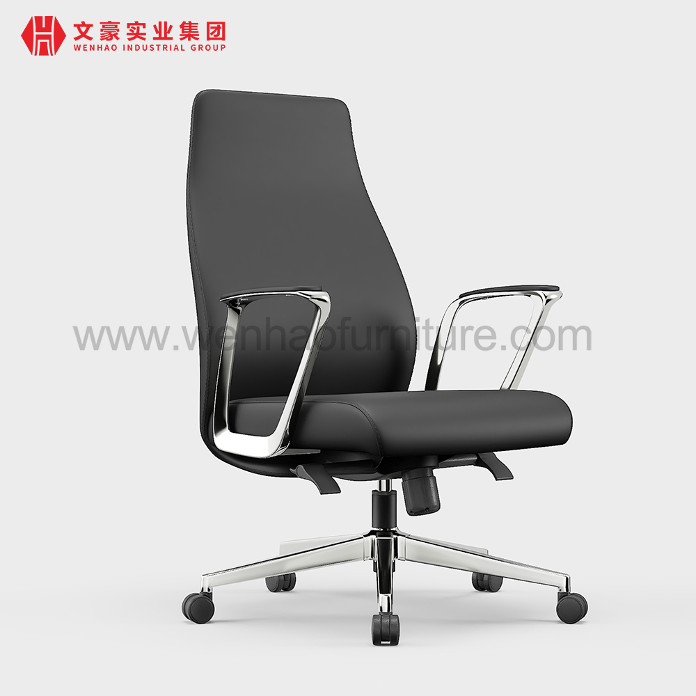 Fabricants de chaises de bureau rembourrées professionnelles tournantes de chaise de bureau de patron en cuir moderne en Chine