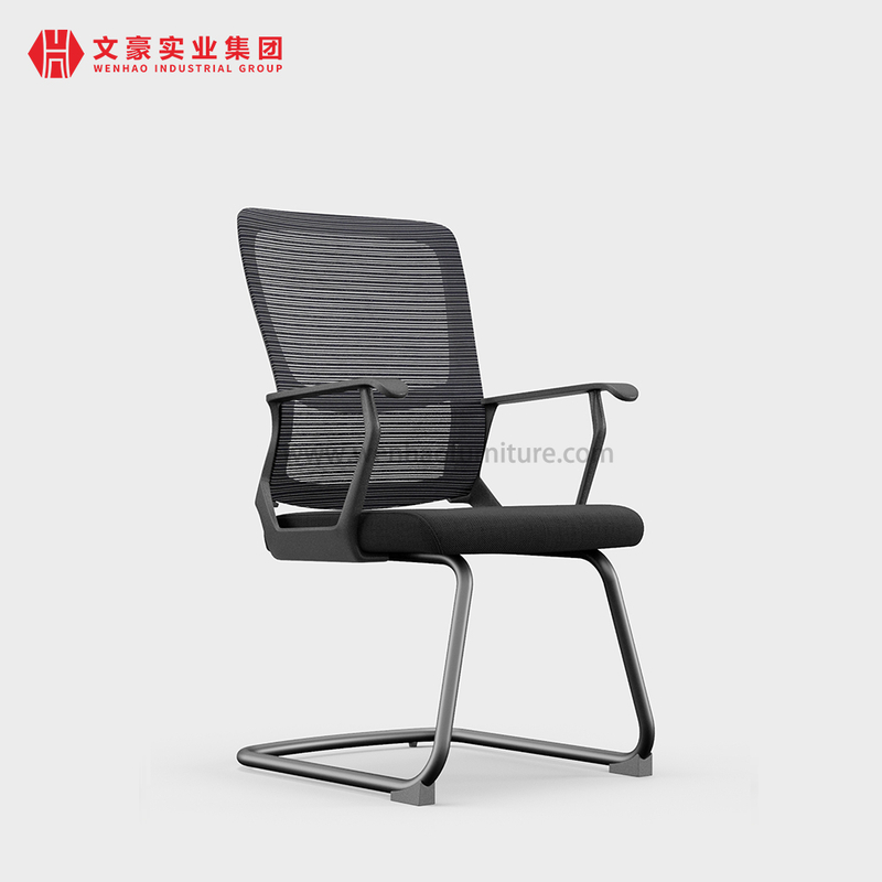 Chaise de réunion en acier d'usine, chaises de visite de conférence en tissu, chaises de bureau exécutif