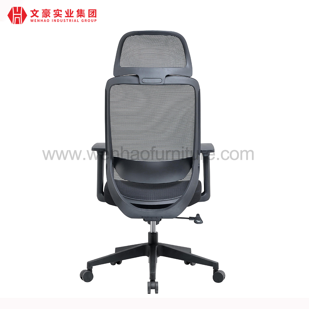 Pivot ergonomique de chaise de bureau de dossier haut de maille et chaise exécutive avec l'appui-tête réglable
