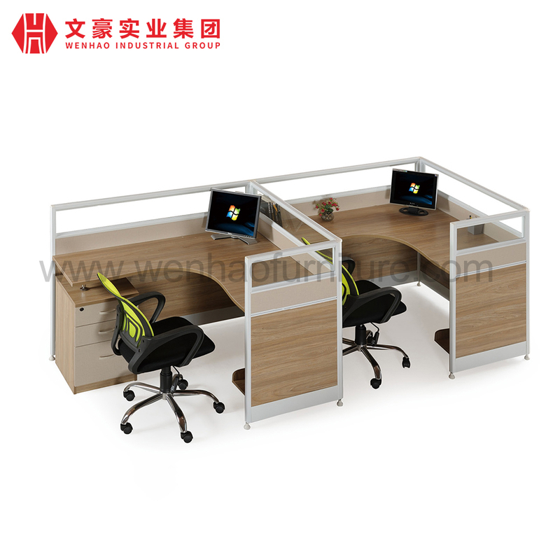 Station de travail pour centre d'appels pour 4 personnes, vente directe d'usine, mobilier de bureau moderne personnalisé