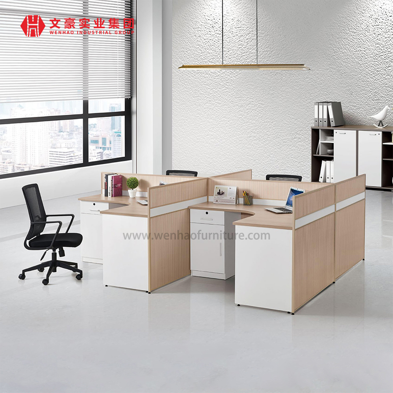 Centre d'appels de cabine de séparation de bureau modulaire 2 4 poste de travail de mobilier de bureau pour 6 personnes