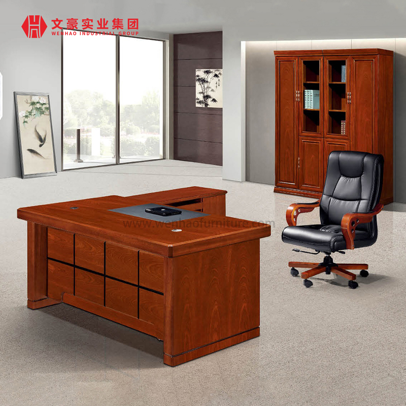 Haute qualité Design moderne classique MDF L forme mobilier de bureau Table combinaison patron pdg bureau de bureau