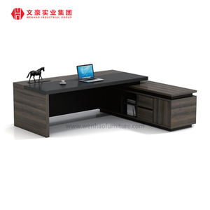 Mesa Oficina Style traditionnel moderne en forme de L gestionnaire de poste de travail exécutif patron PDG Table de bureau pour bureau d'entreprise