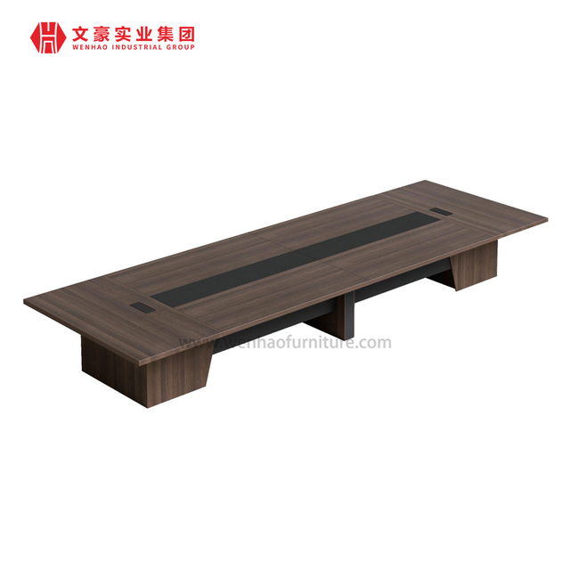 La table de réunion de meubles de bureau élégants modernes faits sur commande conçoit la longue table de bureau contemporaine