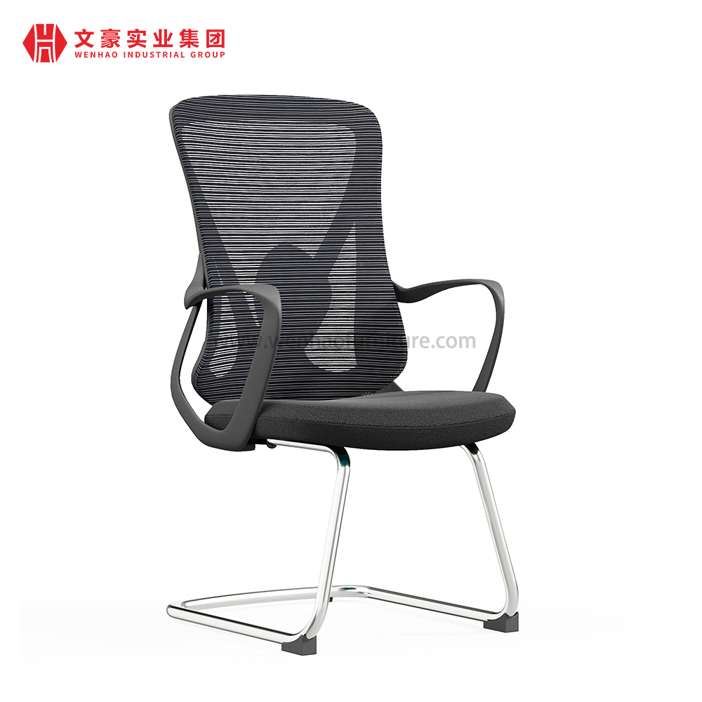 Chaise de conférence moderne en tissu avec chaises de réunion en acier pour ordinateur réglable