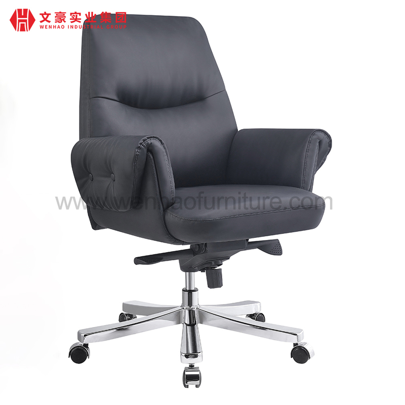 Chaises de bureau rembourrées professionnelles de pivot de chaise de bureau exécutif en cuir de luxe