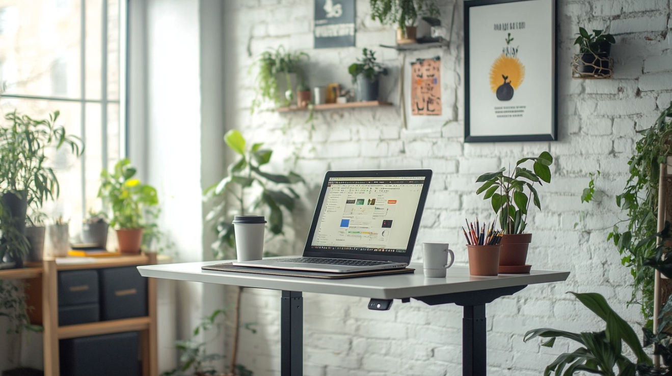 bureau debout r&eacute;glable