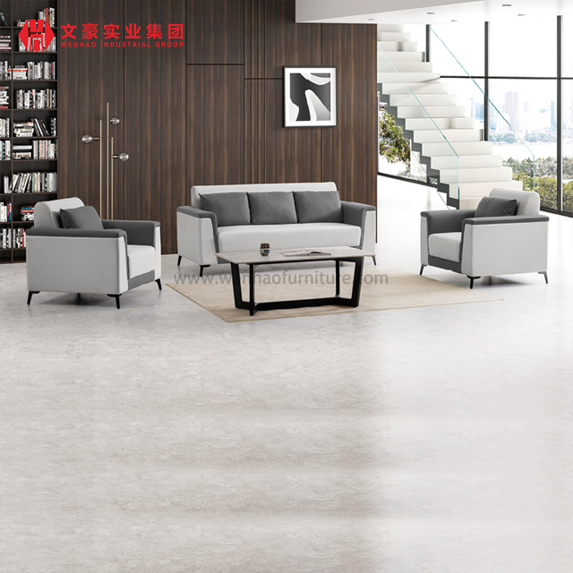 Canapés en cuir de bureau exécutif Meubles de sièges Canapé de bureau