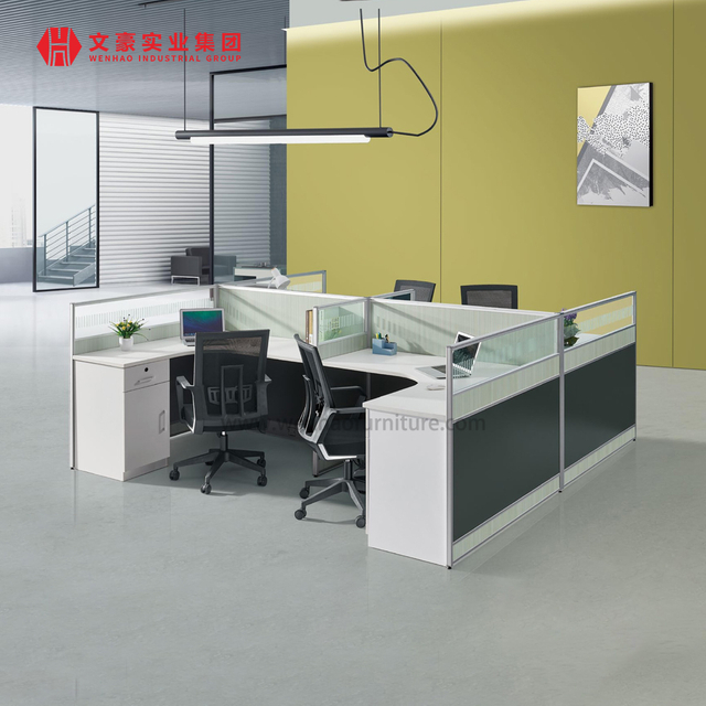 Postes de travail Bureau Meubles de table de bureau pour 4 personnes Cabines 4 places Bureaux et postes de travail