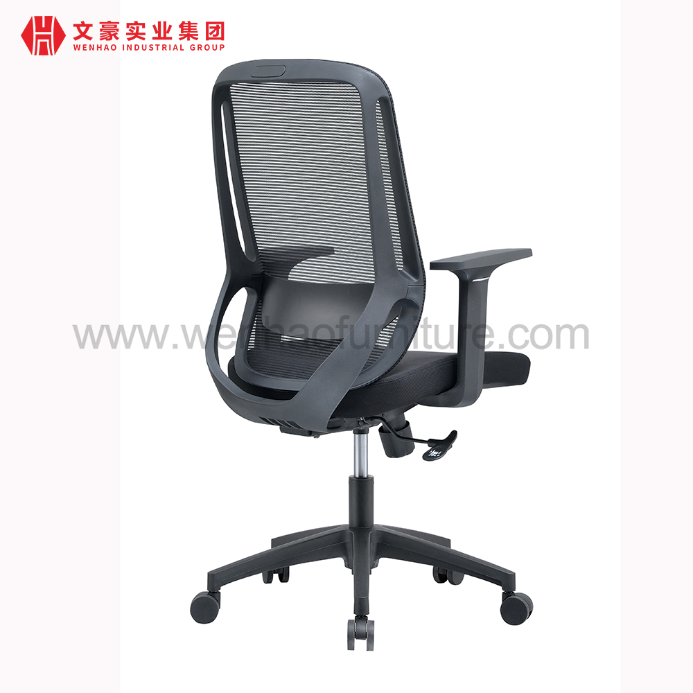 Chaise de bureau ergonomique et confortable, pivotante en maille, à dossier moyen, vente en gros directe d'usine