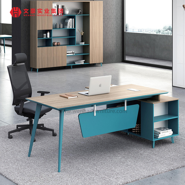 Bureau de patron moderne en forme de L, nouvelle Table exécutive de gestionnaire de mobilier de bureau