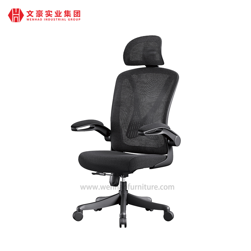 Chaise de bureau exécutif moderne avec appui-tête, chaises de bureau ergonomiques en maille rembourrée