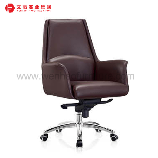 Chaise de travail pivotante de bureau ergonomique avec roulettes Fabricants de chaises de bureau PU Boss en Chine