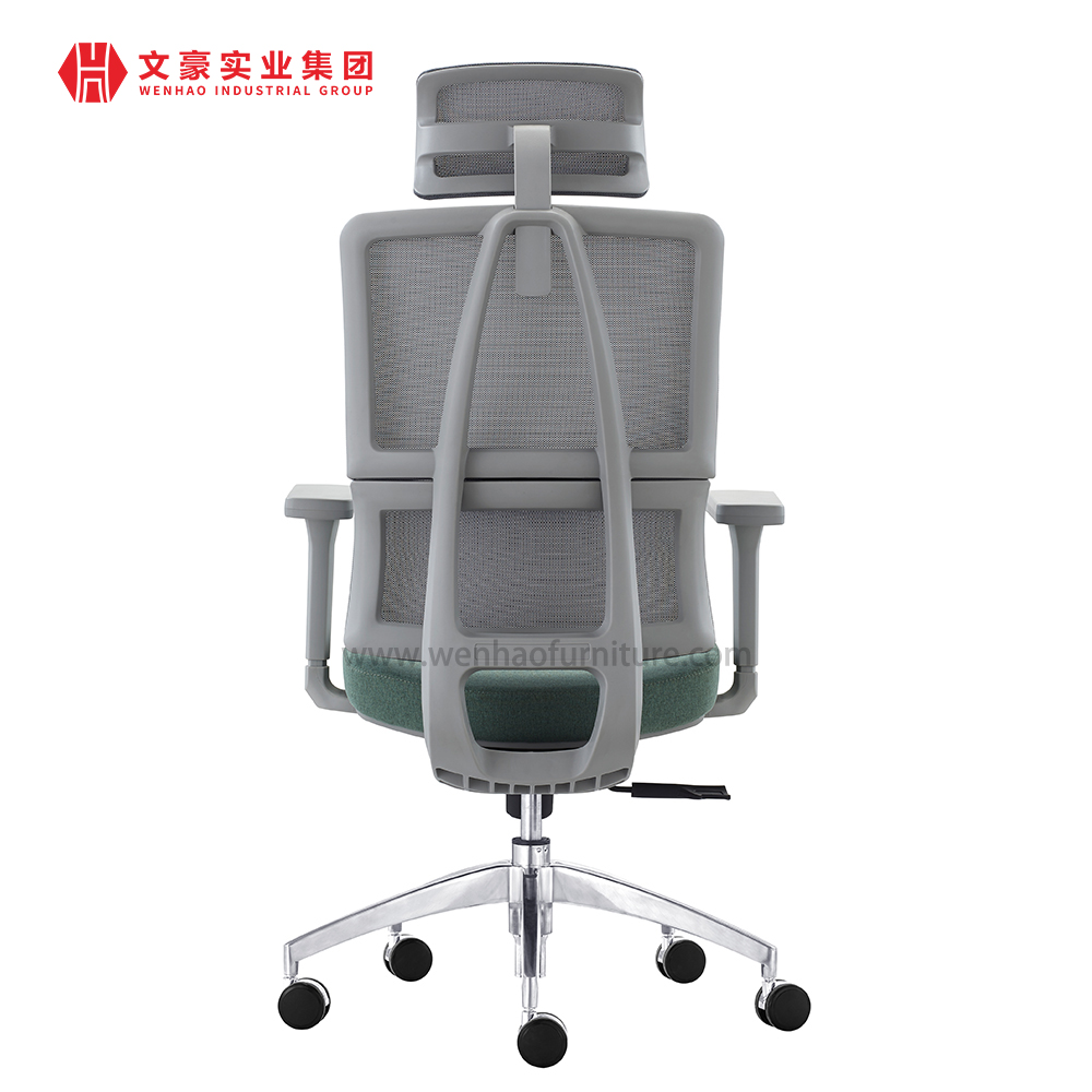 Chaises de travail exécutives modernes, chaise d'ordinateur ergonomique rembourrée en maille avec appui-tête réglable