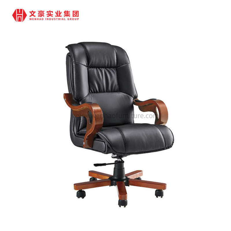 Meubles de luxe en cuir exécutif pivotant confortable ordinateur patron chaises de bureau