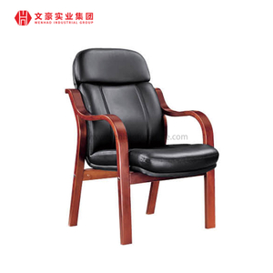 Chaise de conférence en bois massif de bonne qualité, accoudoir en bois dur à dossier haut, chaise de Style classique