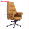 Chaises de bureau tapissées tournantes blanches de chaise de bureau exécutive en cuir moderne à dossier haut