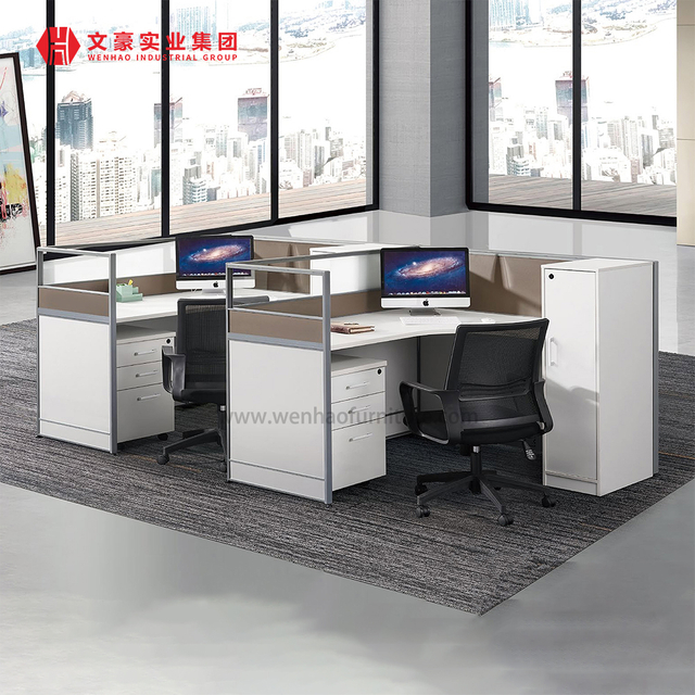 Mobilier de bureau économique personnalisé poste de travail du personnel table de poste de travail de bureau à 4 places