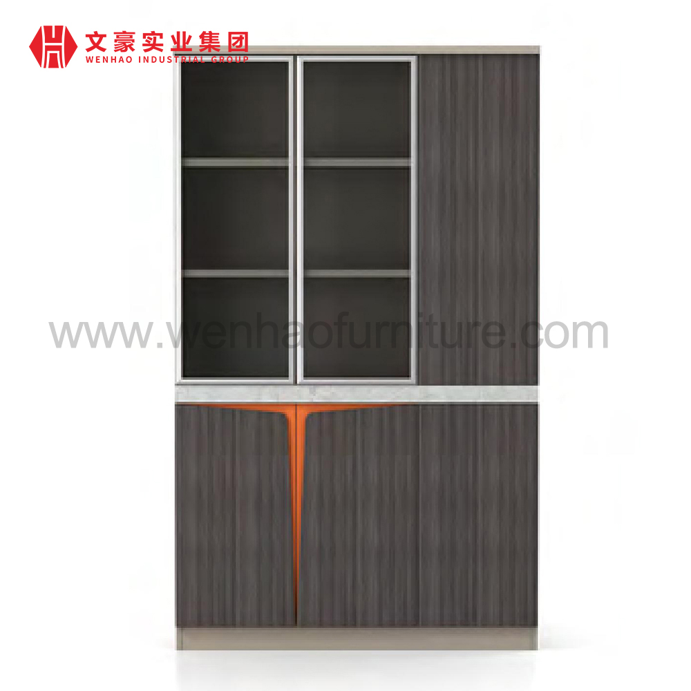 Classeur bibliothèque Design moderne mobilier de bureau classeur en bois avec porte en verre de rangement