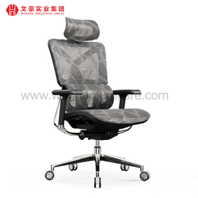 Chaise de bureau ergonomique en maille à dossier haut avec repose-pieds, chaises de direction modernes, usine en Chine