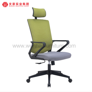 Meilleure chaise de bureau ergonomique en maille verte, chaises de bureau rembourrées tournantes avec appui-tête