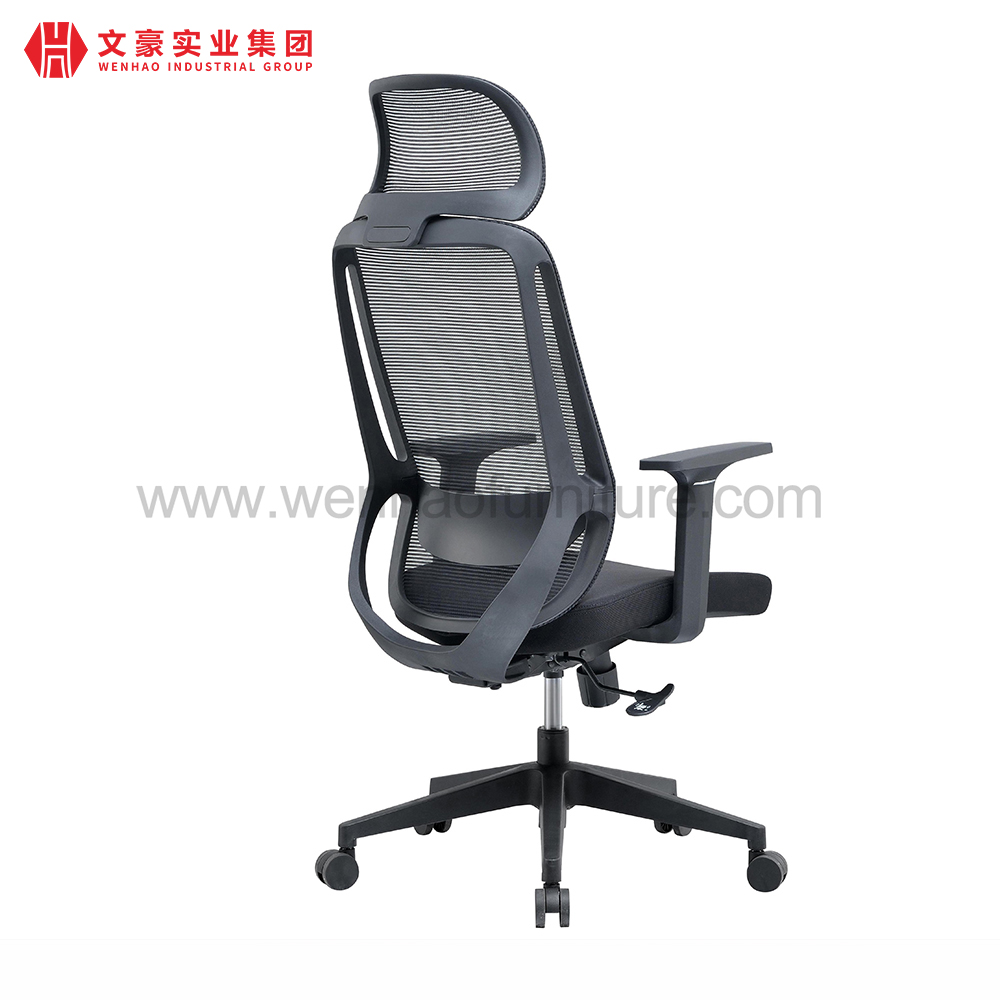 Pivot ergonomique de chaise de bureau de dossier haut de maille et chaise exécutive avec l'appui-tête réglable