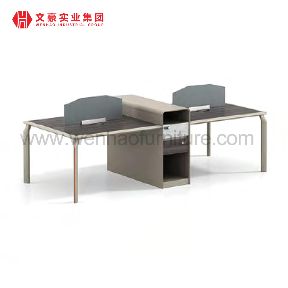 Mobilier commercial de conception moderne, cloisons de poste de travail informatique, Table de personnel de bureau pour 4 personnes