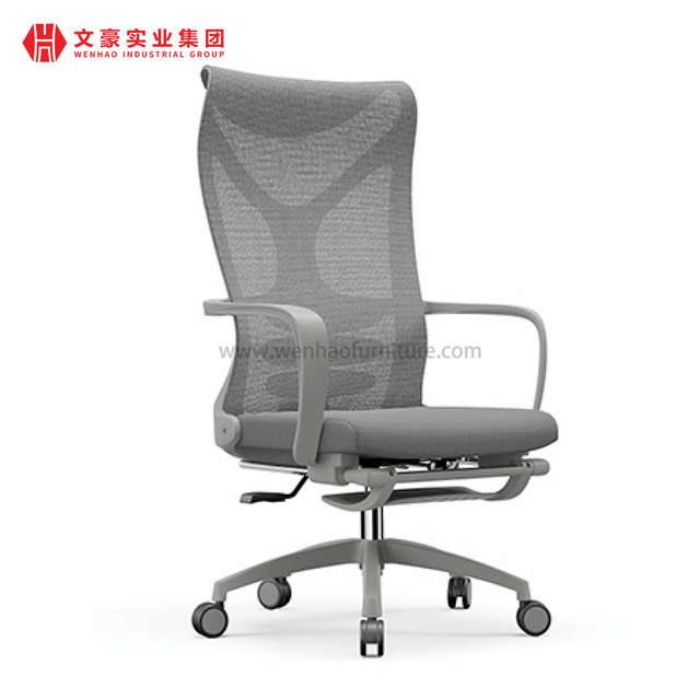 Prix ​​d'usine mi dossier en tissu à mailles chaise de siège accoudoir chaise de bureau à cadre en nylon