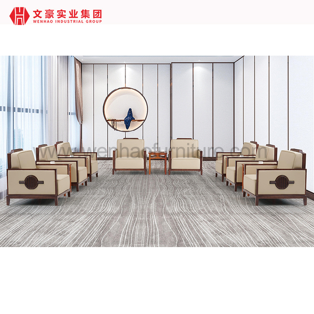 Ensemble de canapé de bureau de tissu de luxe pour les canapés modernes haut de gamme de grande pièce de bureau