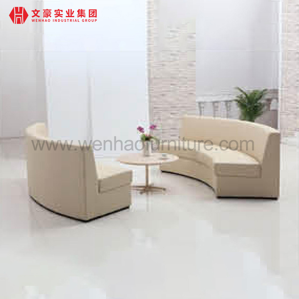 Canapé de bureau en cuir de luxe Commercial robuste, ensemble de grands canapés pour chambre de patron