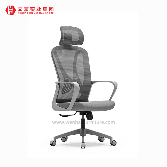 Chaises de bureau pivotantes tapissées par gestion ergonomique de chaise de bureau en maille à dossier haut avec appui-tête