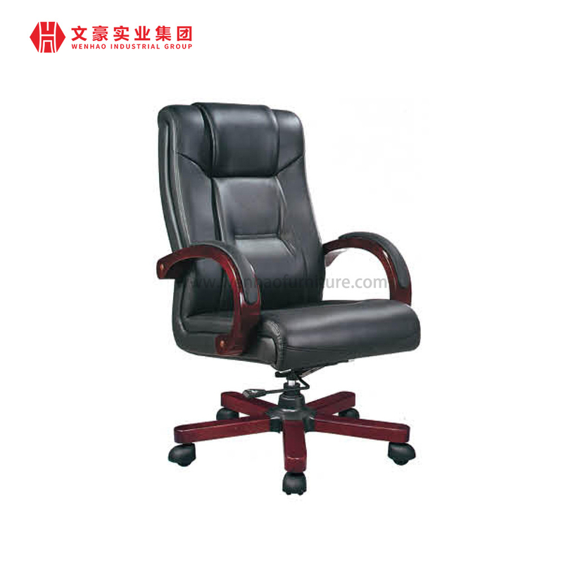 Chaise de bureau en cuir d'approvisionnement direct d'usine, chaise de direction de patron en cuir