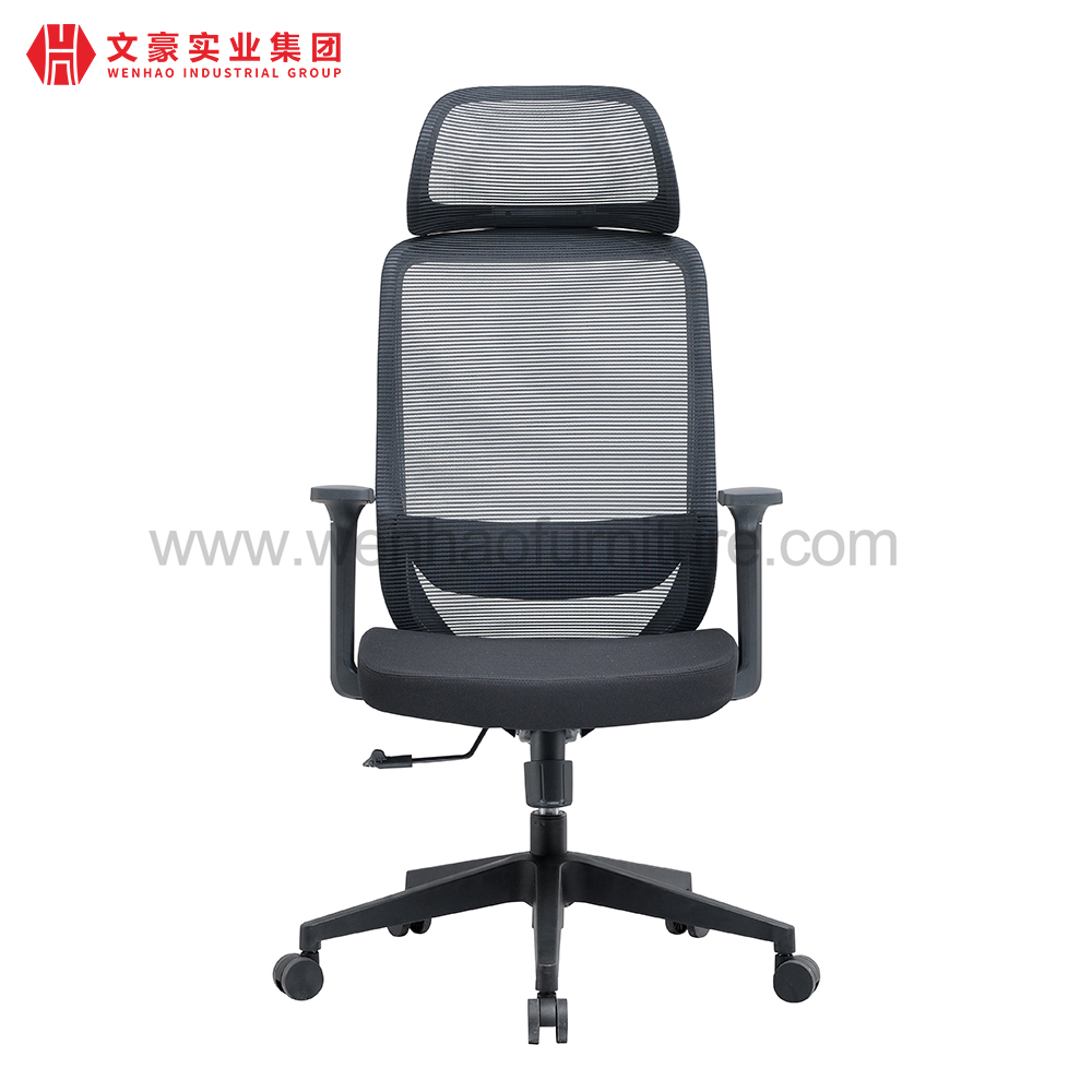 Pivot ergonomique de chaise de bureau de dossier haut de maille et chaise exécutive avec l'appui-tête réglable