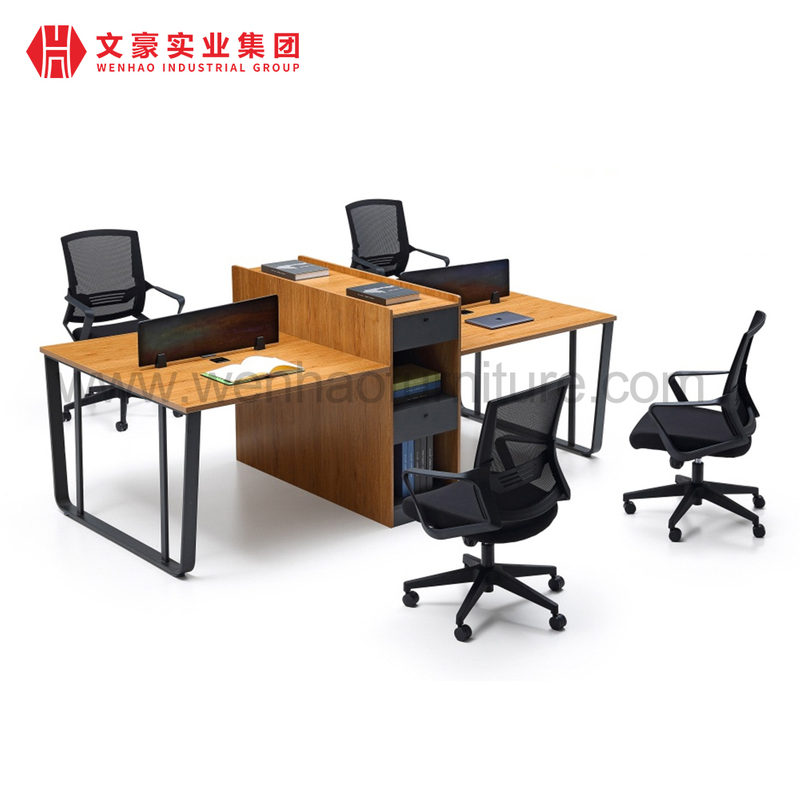 Mobilier de bureau Table du personnel bureau modulaire poste de travail de bureau ouvert avec tiroir 2 4 6 bureaux de bureau pour 8 personnes