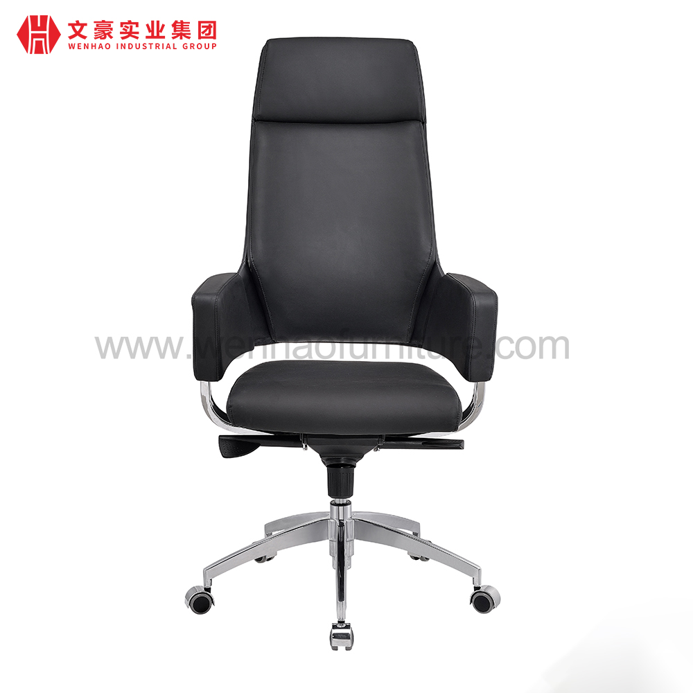 Nouveau Chaise de bureau pivotante ergonomique en gros à dossier moyen chaises de bureau en cuir de luxe