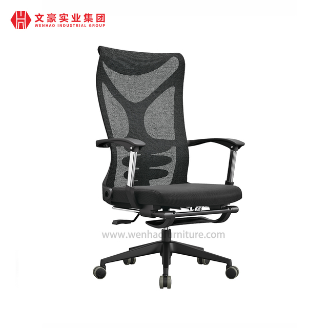 Chaise d'ordinateur ergonomique moderne, chaise de bureau multifonctionnelle en maille pivotante à dossier moyen pour directeur exécutif