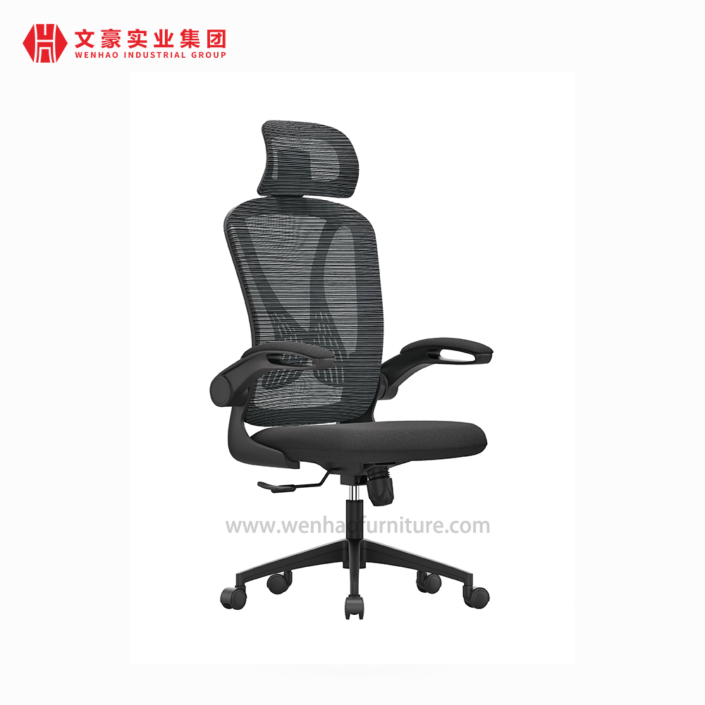 Chaise de bureau exécutif moderne avec appui-tête, chaises de bureau ergonomiques en maille rembourrée