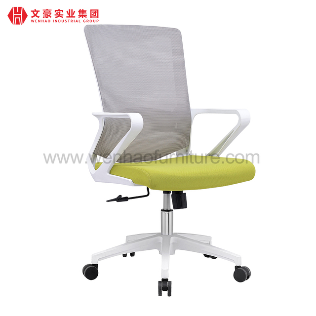 Chaise de bureau Ergo en maille avec soutien lombaire, chaises de bureau tapissées par pivot vert