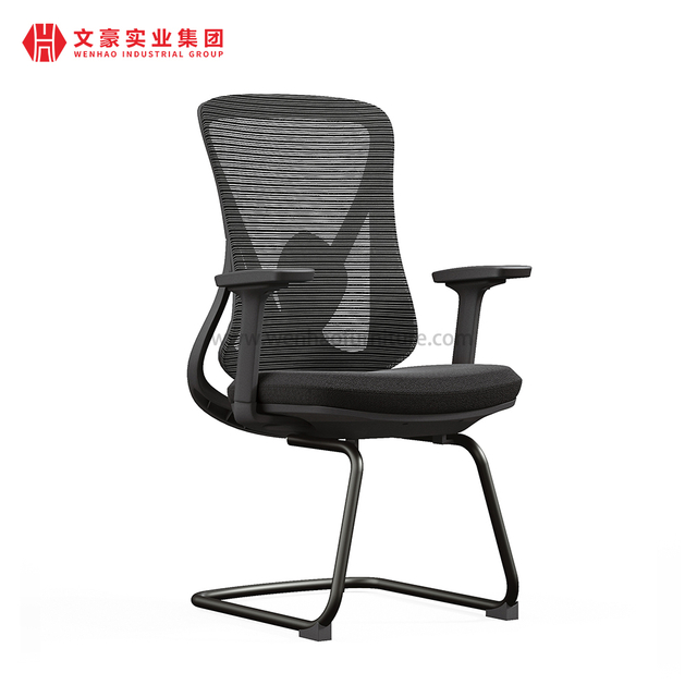 Chaise de conférence moderne en tissu avec chaises de réunion en acier pour ordinateur réglable