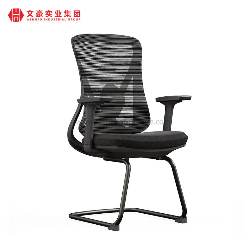 Chaise de conférence moderne en tissu avec chaises de réunion en acier pour ordinateur réglable