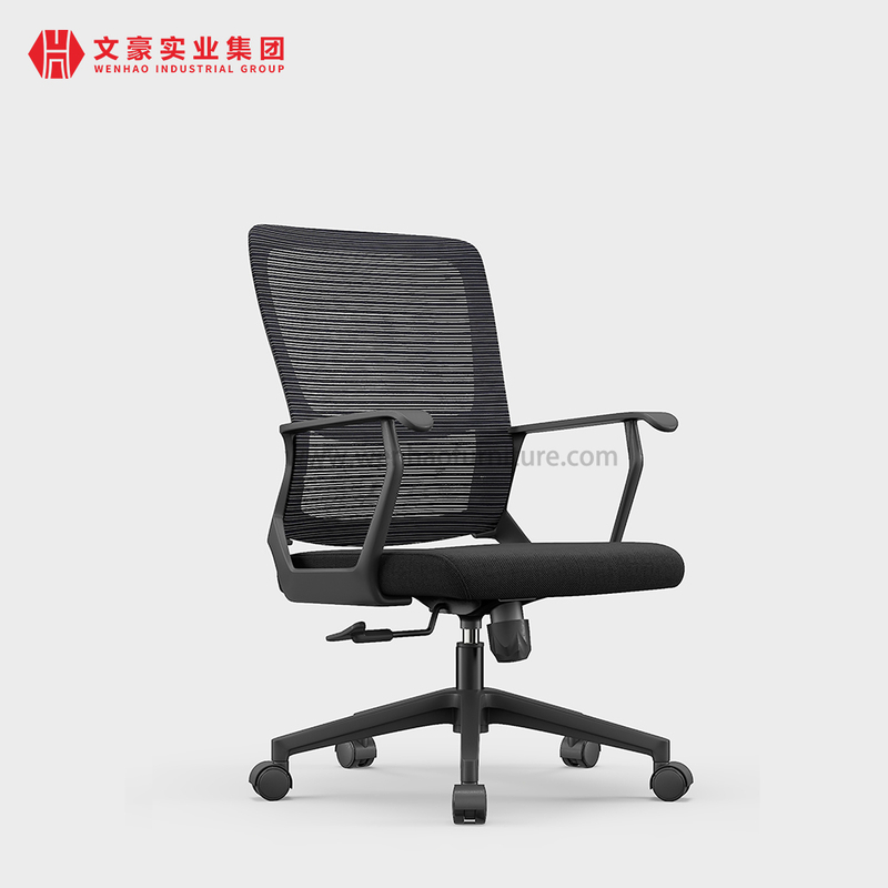 Chaises de bureau rembourrées par chaise de bureau à domicile en maille noire moderne avec roues