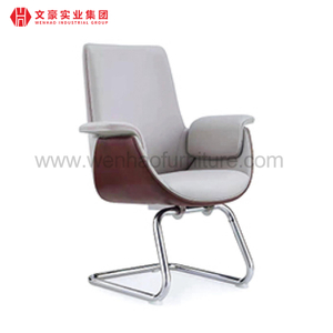 Chaise de bureau ergonomique à bas prix, entièrement en cuir noir, sans roues