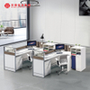 Poste de travail en bois Cabines de bureau modernes Poste de travail Mobilier de bureau Bureau du personnel pour 2 personnes