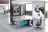 Bureau de patron moderne en forme de L, nouvelle Table exécutive de gestionnaire de mobilier de bureau