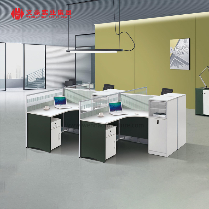 Mobilier de bureau de haute qualité, mobilier de bureau commercial personnalisé, poste de travail modulaire Simple pour 4 personnes