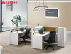 Bureau pour 4 personnes, poste de travail moderne, postes de travail cubiques, bureau du personnel personnalisé