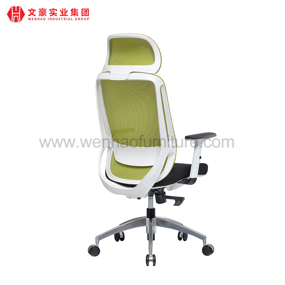 Chaises tapissées modernes d'usine de chaise pivotante de bureau de maille ergonomique verte avec des bras réglables