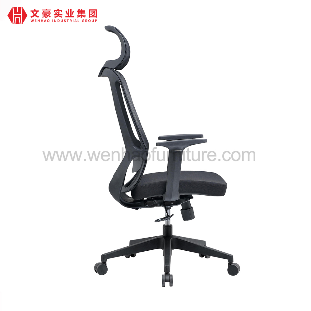 Pivot ergonomique de chaise de bureau de dossier haut de maille et chaise exécutive avec l'appui-tête réglable